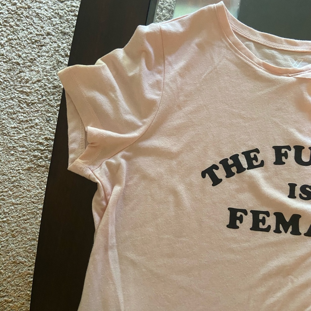 👛“The Future Is Female” One Shoulder Cut Out Tee - Picture 4 of 7